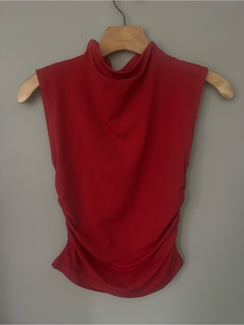 H&M Sleeveless Red Mock-Neck Camisole
